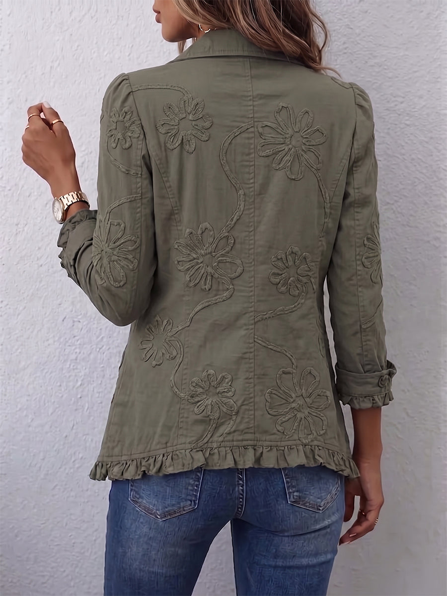 Camila | Chaqueta Bordada con Volantes