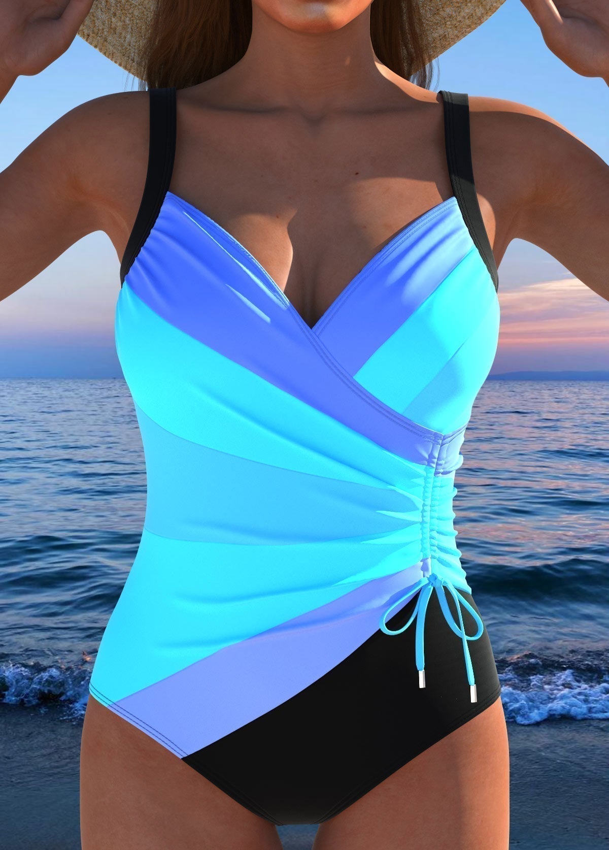 Juliette | Bañador envolvente de lujo con estampado de color