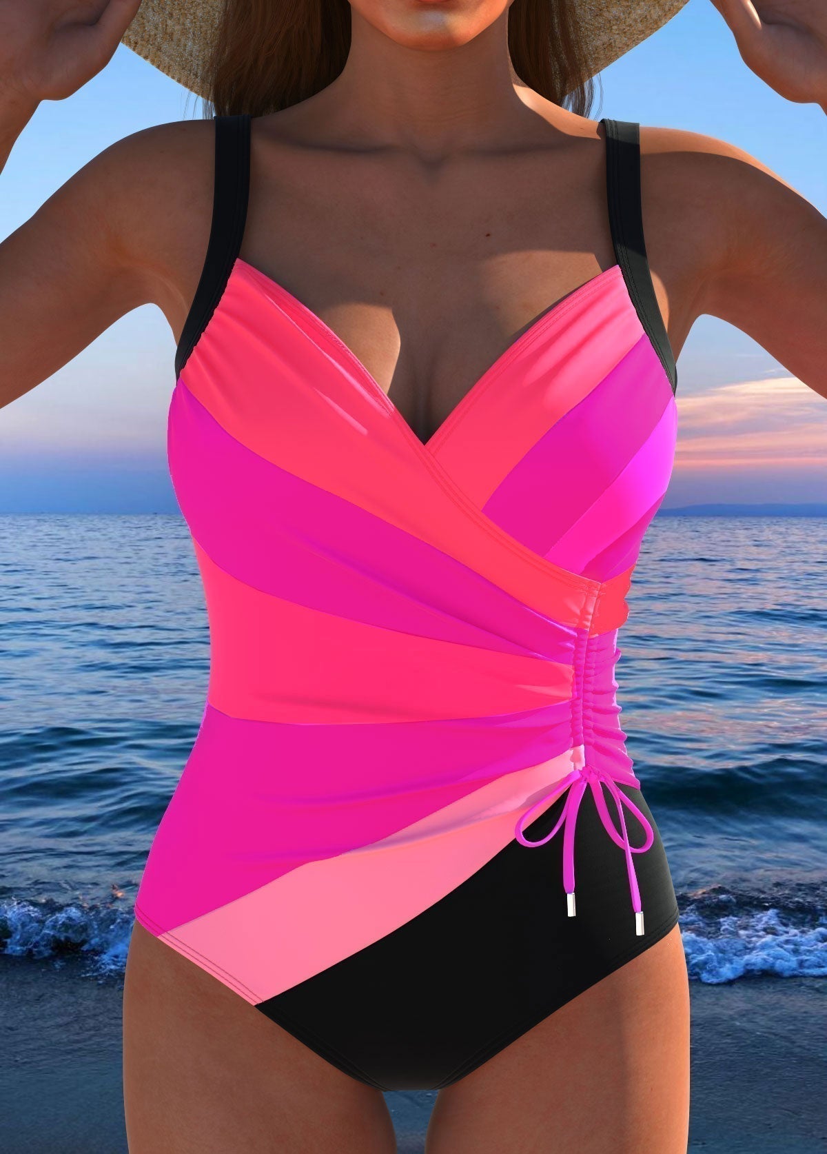 Juliette | Bañador envolvente de lujo con estampado de color