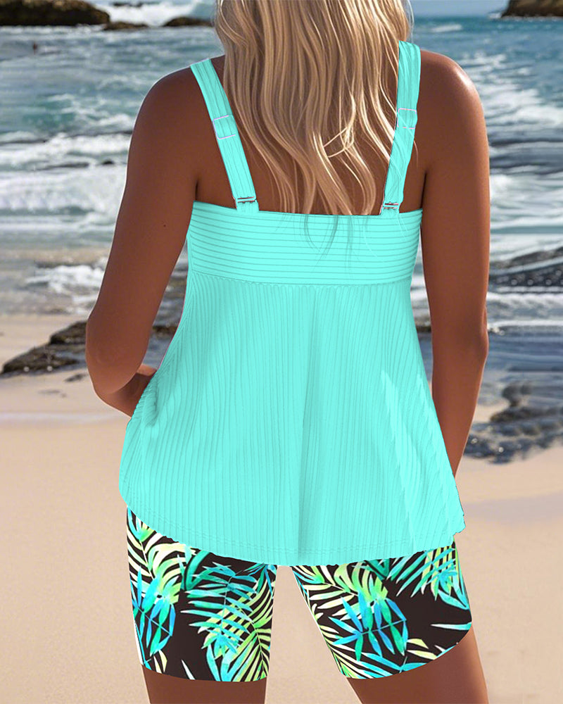 Jade | Conjunto de tankini de color
