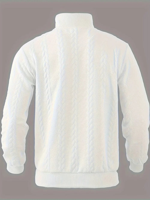 Andrés | Suéter vintage con cuello alto y cremallera