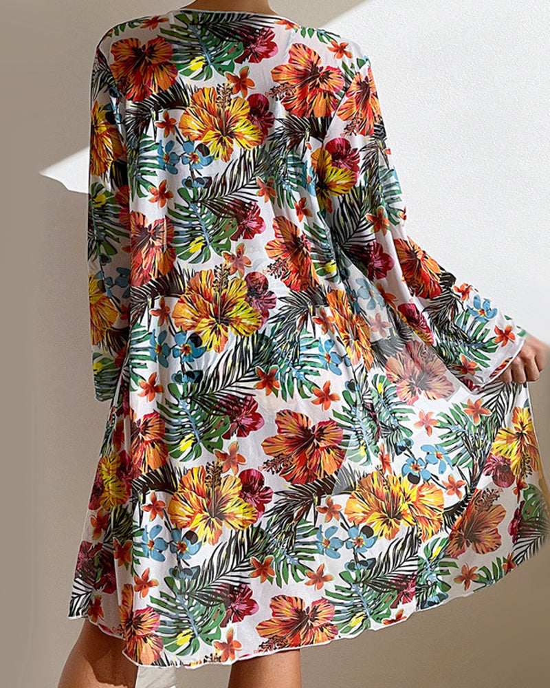 Glenda | Bikini con falda floral