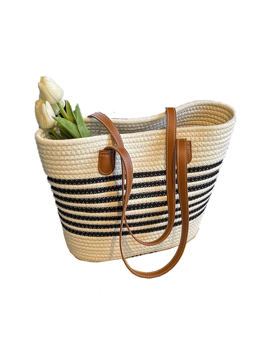 Bolso Capazo de Rafia para Playa