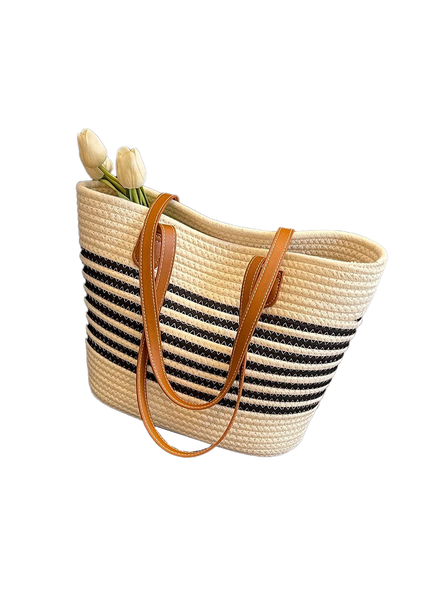 Bolso Capazo de Rafia para Playa