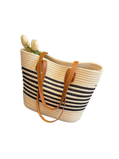 Bolso Capazo de Rafia para Playa
