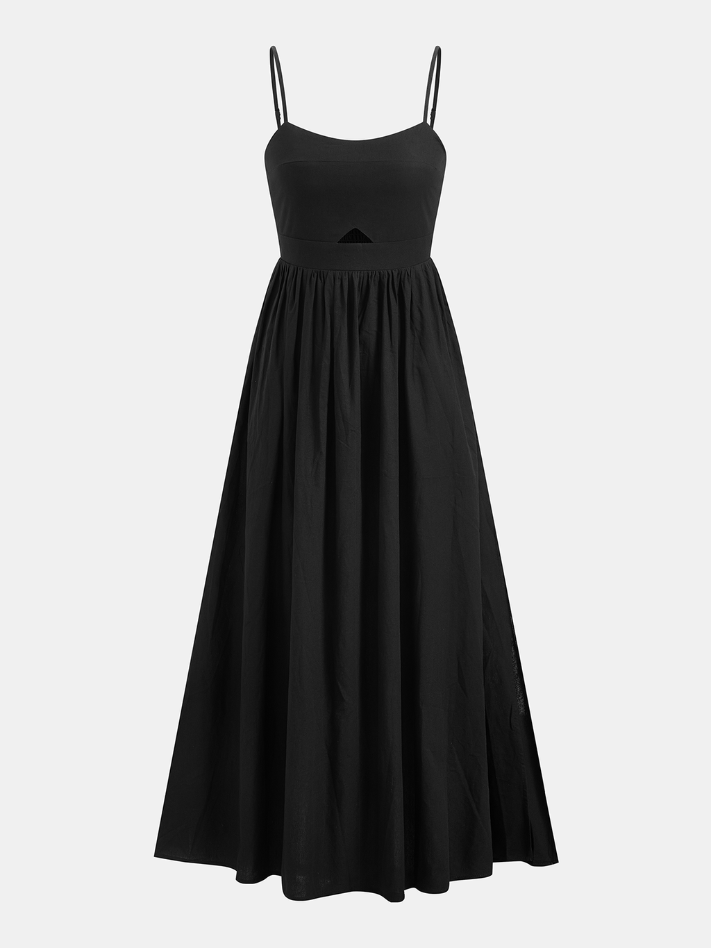Alicia│Vestido largo sin mangas de algodón con bolsillos y aberturas