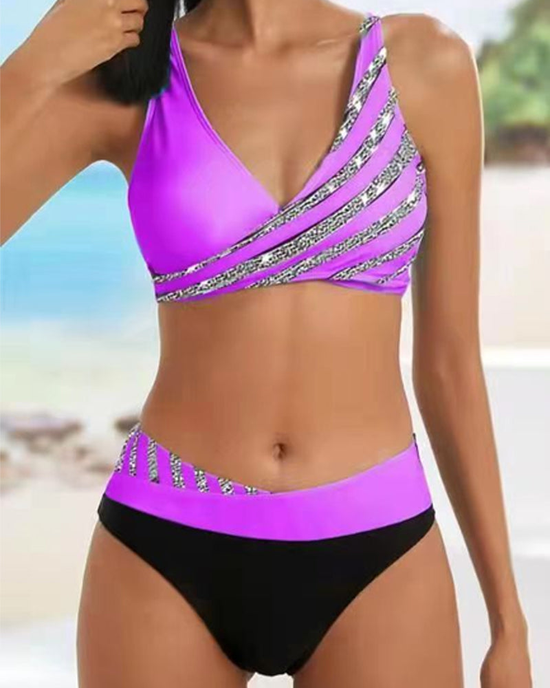 Mona | Bikini estampado en tonos cálidos