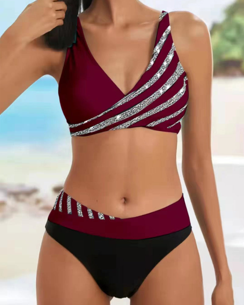 Mona | Bikini estampado en tonos cálidos