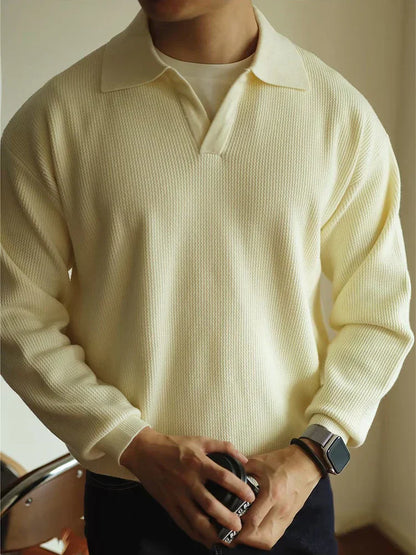 Adrián | Jersey tipo polo de punto casual