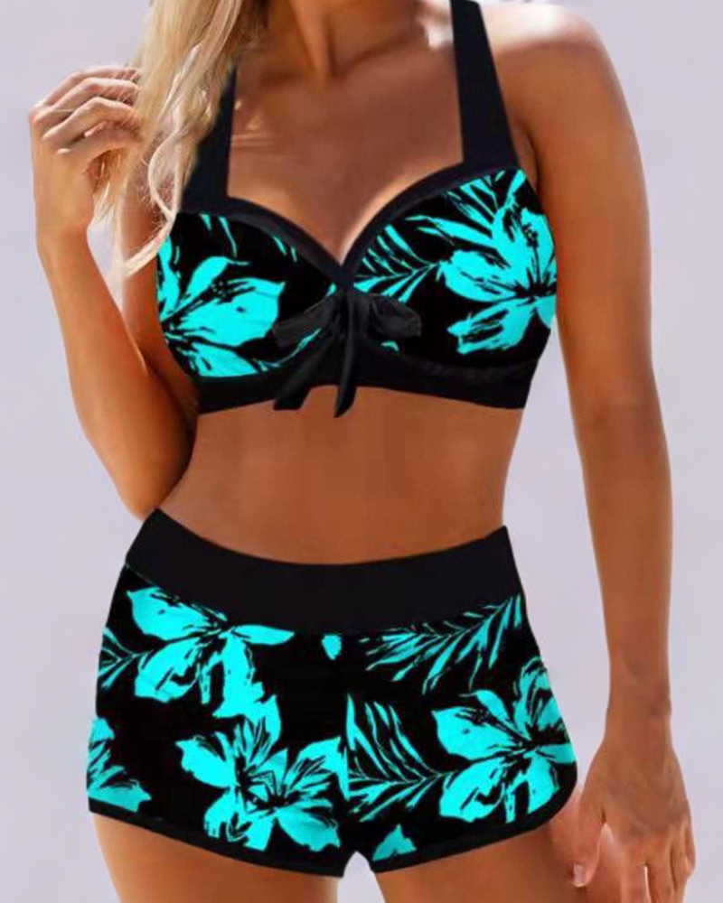 Sherrie | Bañador tiro alto con estampado floral