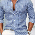 Emerson | Camisa de manga larga a rayas de estilo vintage para hombre