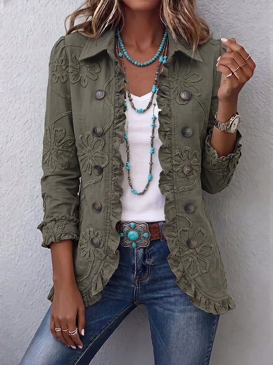 Camila | Chaqueta Bordada con Volantes