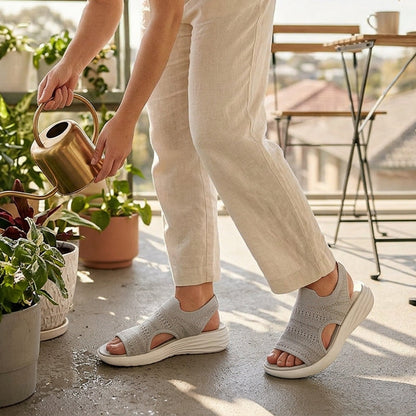 Claudia | Sandalias con plataforma, de material transpirable para mujer